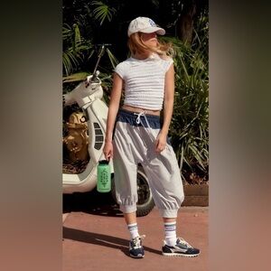 Free People 🌅 Total Package Heather Grey Combo Jogger Pants 🌄 XS NEW